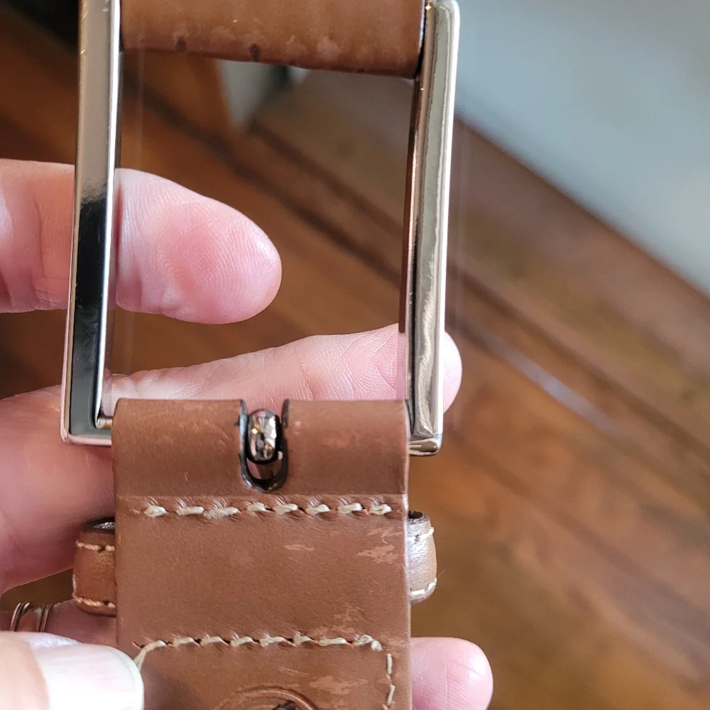 Torino woven cotton & leather belt Size 44, unisex